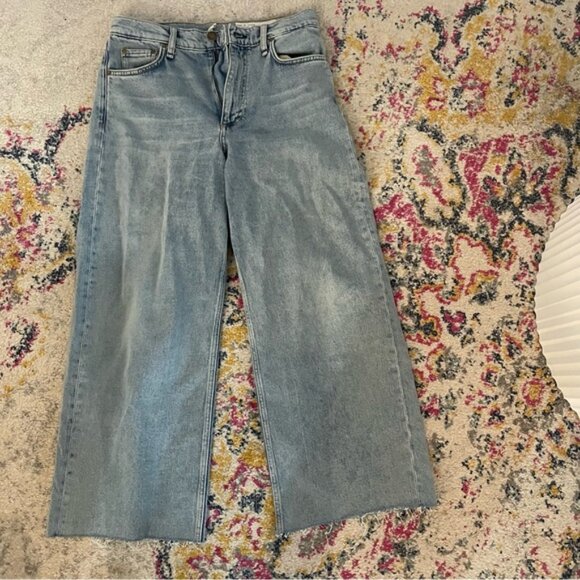 Rag & Bone Andi Ankle Wide-Leg Jean in Cecilia Blue Size 28 Denim Jeans - Picture 11 of 11